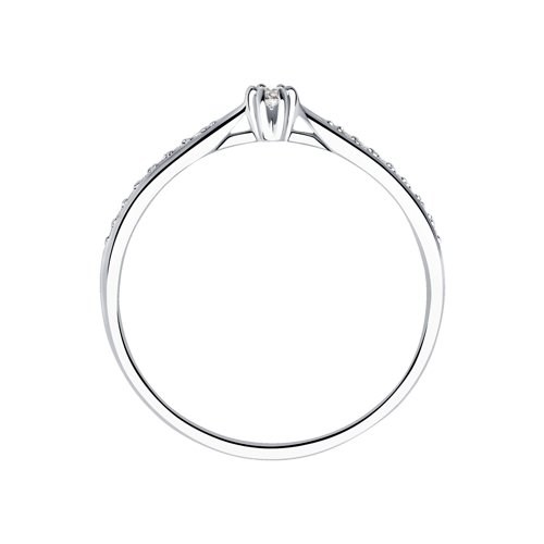 Inel din aur alb cu pietre Diamant