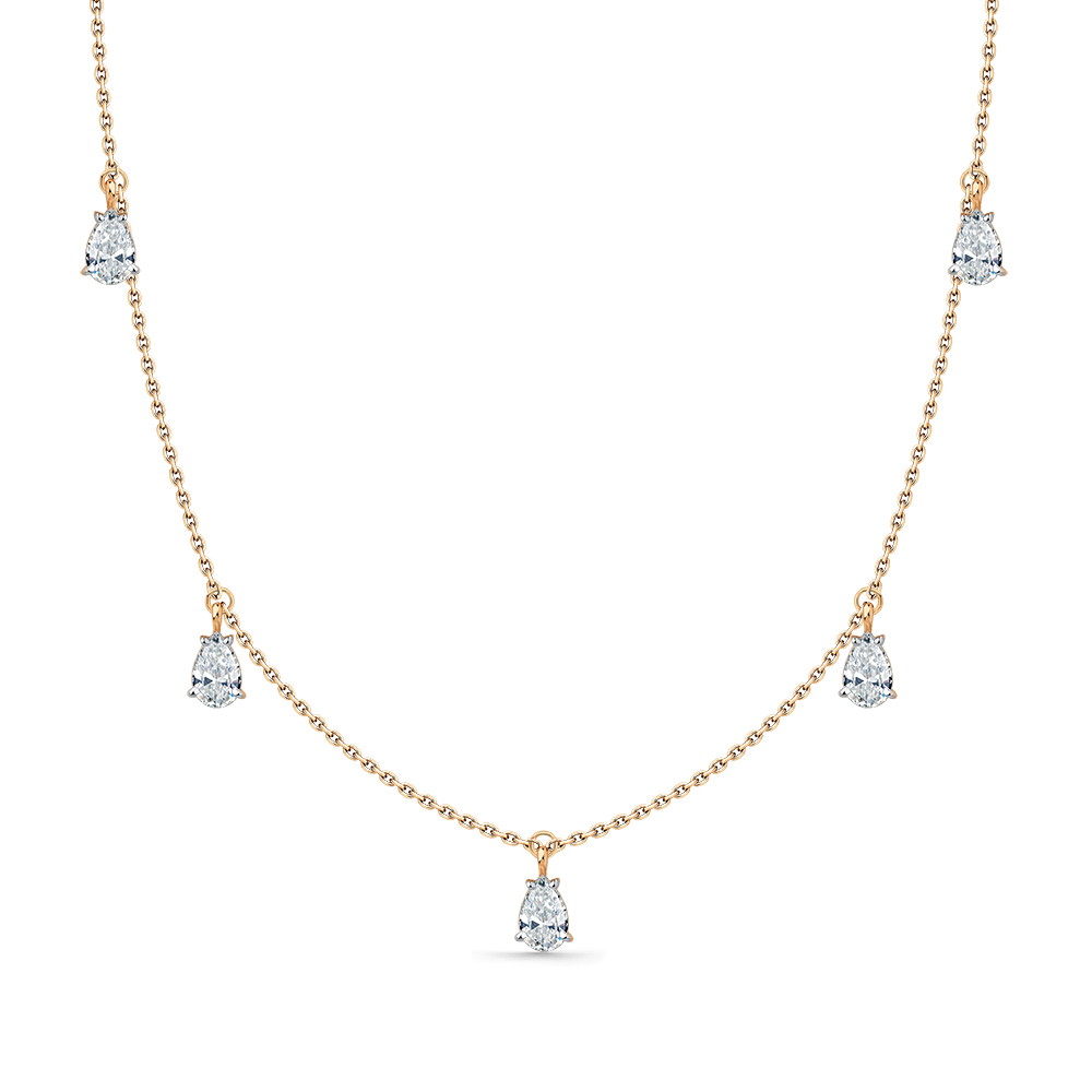 Colier din aur roșu cu Cubic Zirconia Incolor