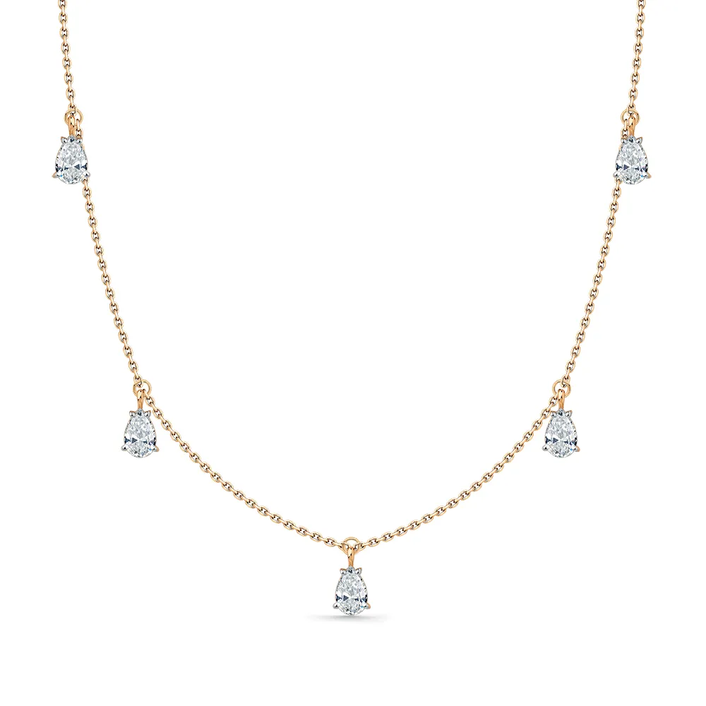 Colier din aur roșu cu Cubic Zirconia Incolor