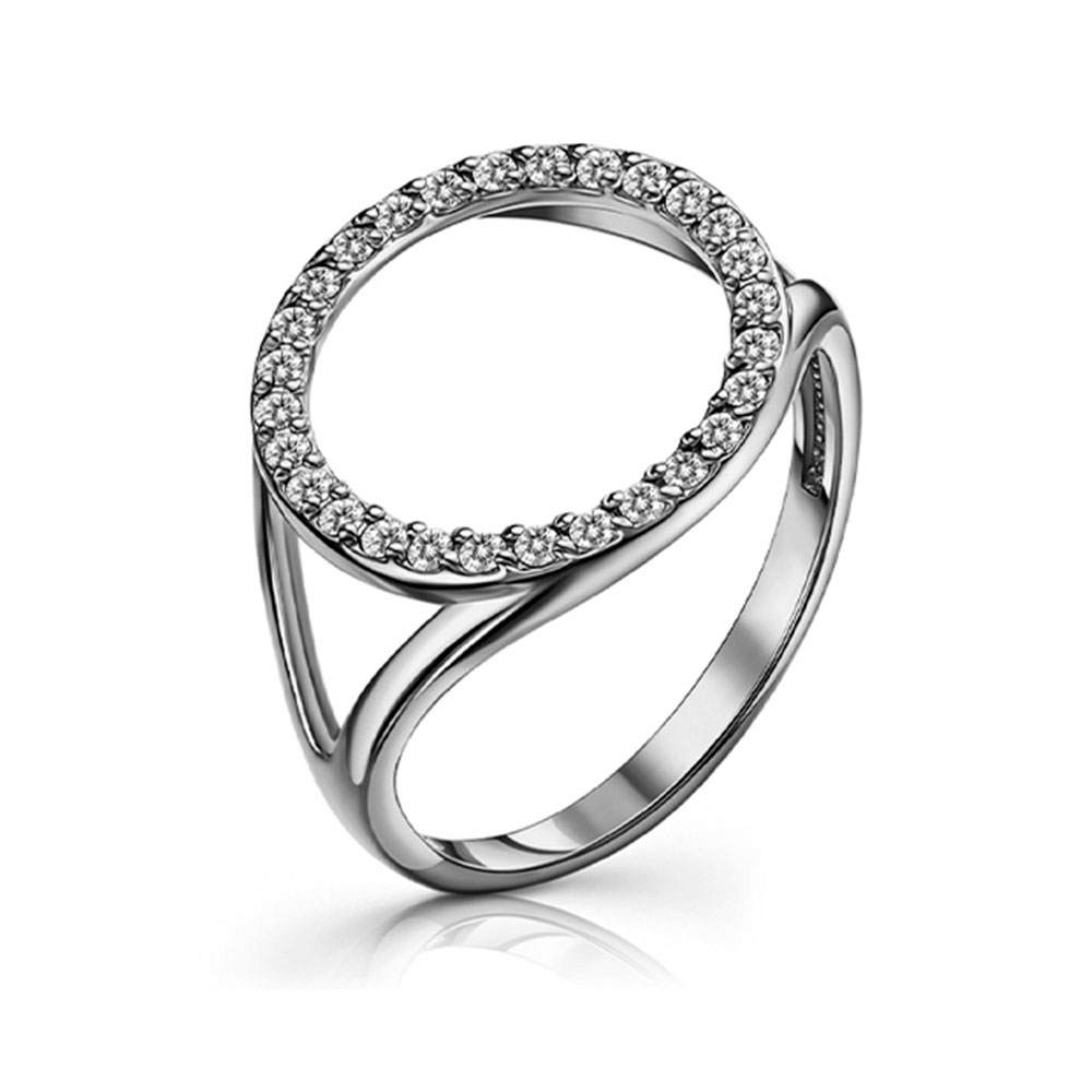 Inel din argint  cu pietre Cubic Zirconia Incolor
