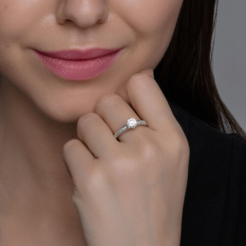 Inel din argint  cu pietre Cubic Zirconia Incolor