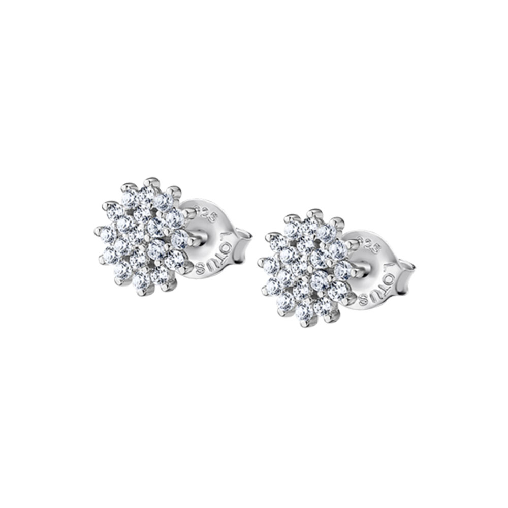 Cercei Pusete din argint  cu pietre Cubic Zirconia Incolor