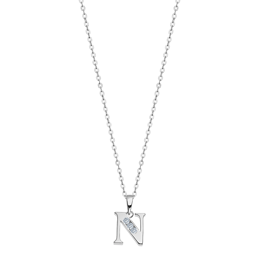 Colier din argint  cu pietre Cubic Zirconia Incolor
