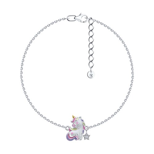 Brățară din argint cu Cubic Zirconia Incolor, Emailare