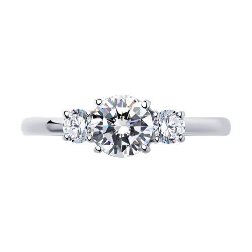 Inel din argint  cu pietre Cubic Zirconia Incolor