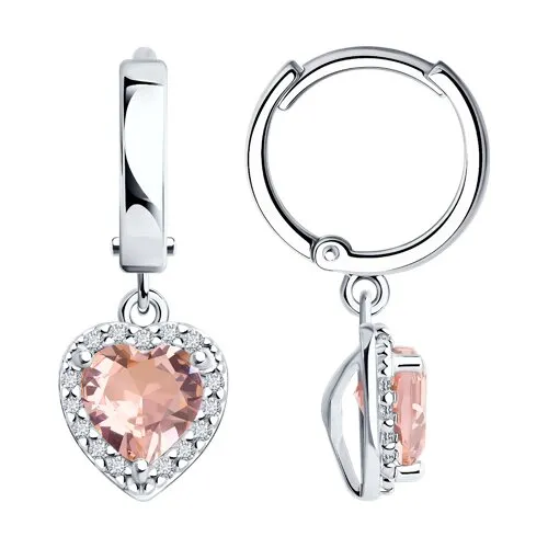Cercei Creole din argint cu Cubic Zirconia Incolor, Sital sintetic
