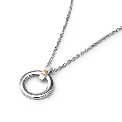 Колье из серебра с камнями Бриллиант