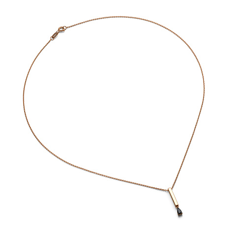 Colier din aur roșu cu pietre Safir