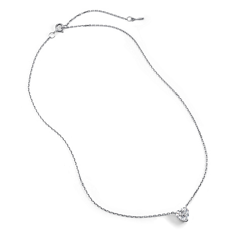 Колье из серебра с камнями Выращенный бриллиант