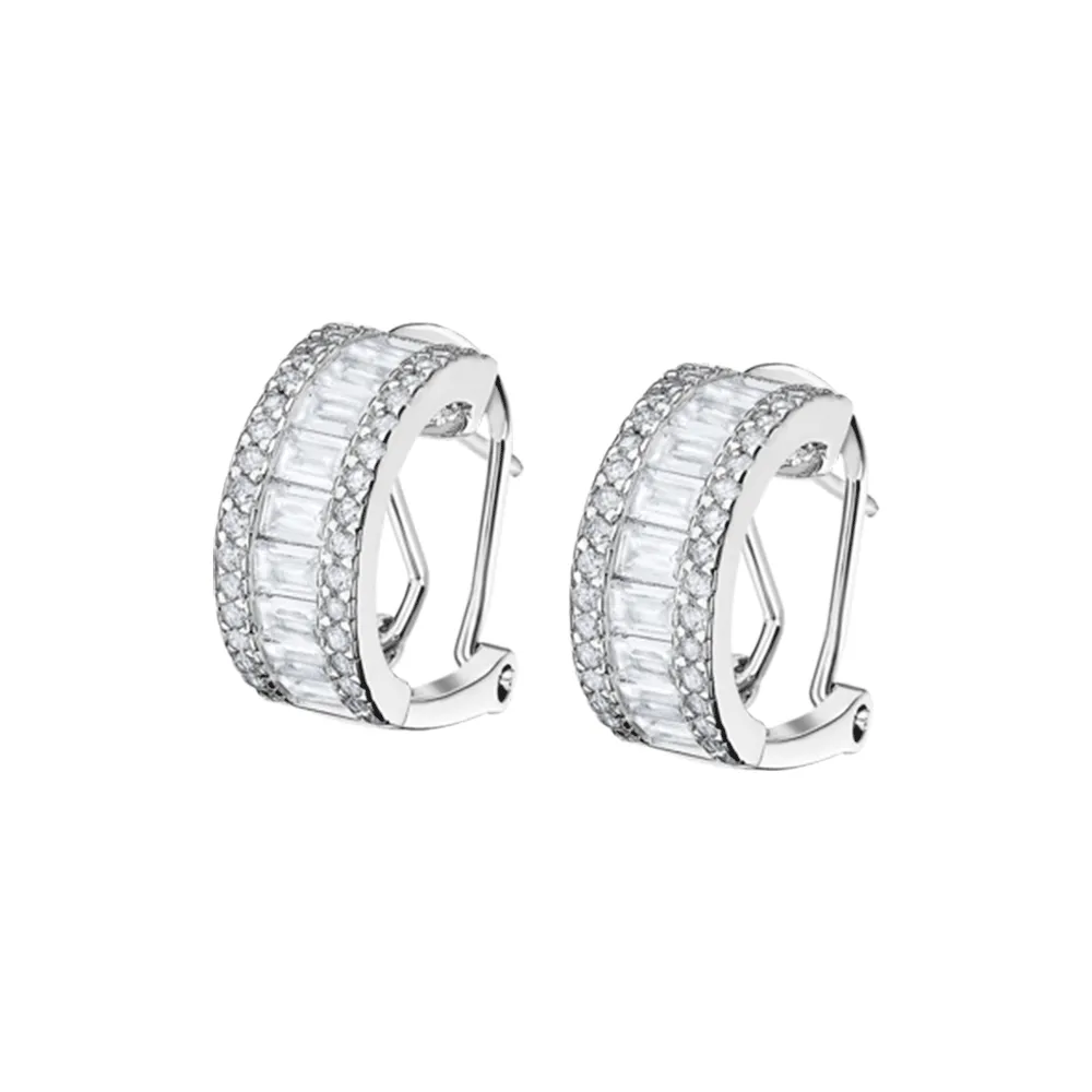 Cercei din argint cu Cubic Zirconia Incolor