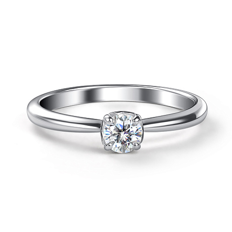 Inel din argint  cu pietre Moissanite