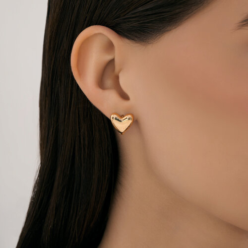 Серьги Конго из красного золота без камней