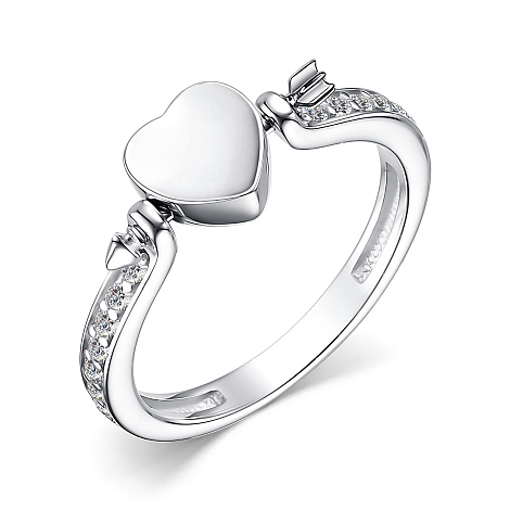 Кольцо из серебра с камнями Фианит Красный, Фианит