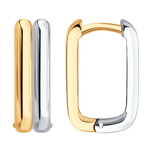 Серьги Конго из красного золота без камней