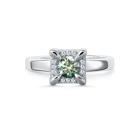 Кольцо из серебра с камнями Фианит,