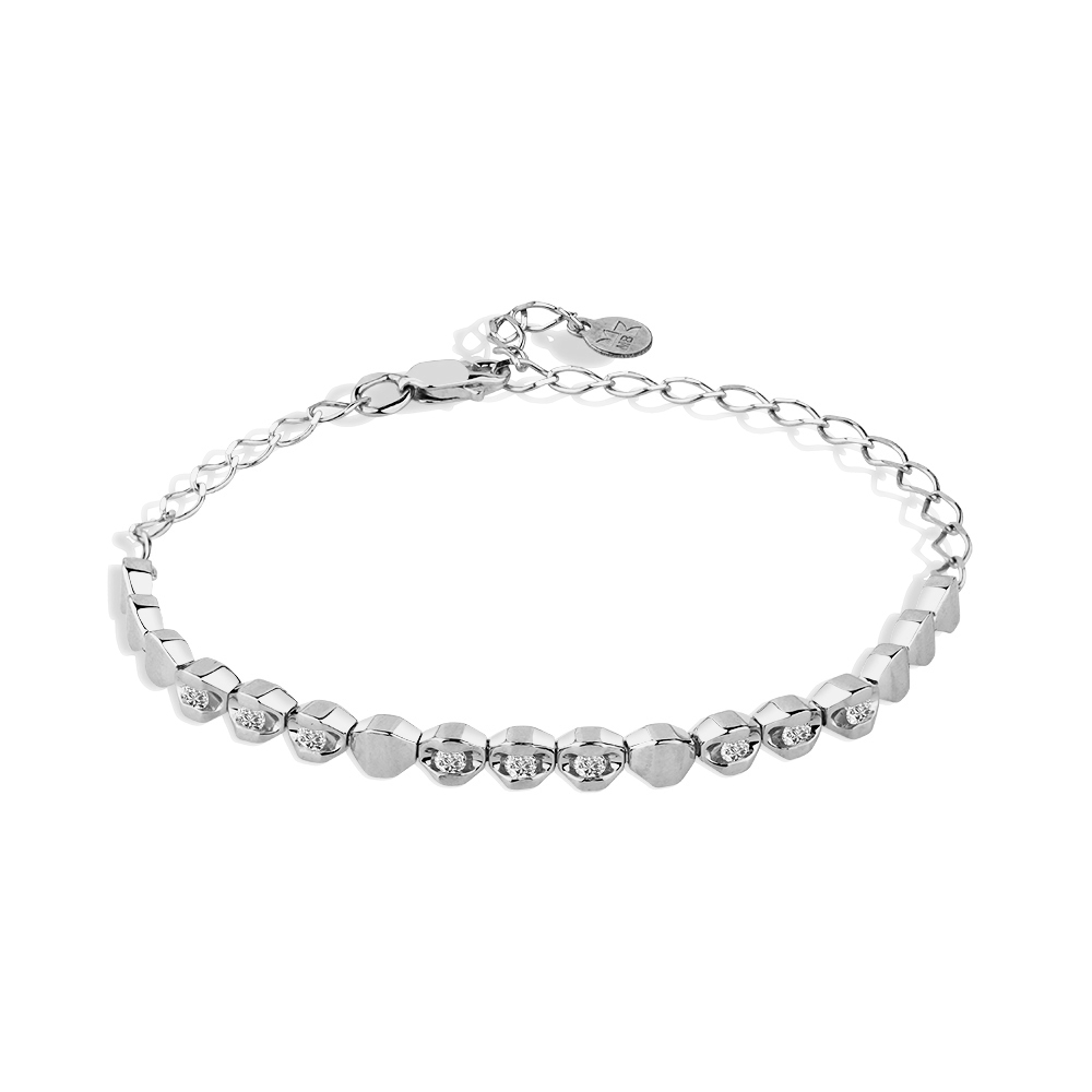Brățară din aur alb cu pietre Diamant