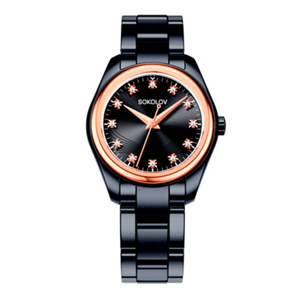 Часы красного SOKOLOV с камнями Бриллиант
