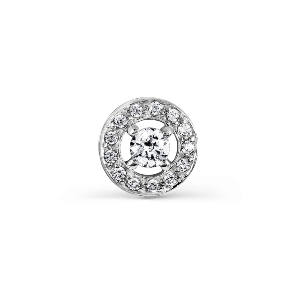 Pandantiv din aur roșu cu pietre Cubic Zirconia Incolor