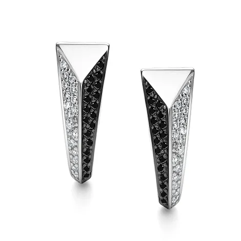 Cercei din aur alb cu Diamant, Diamant negru