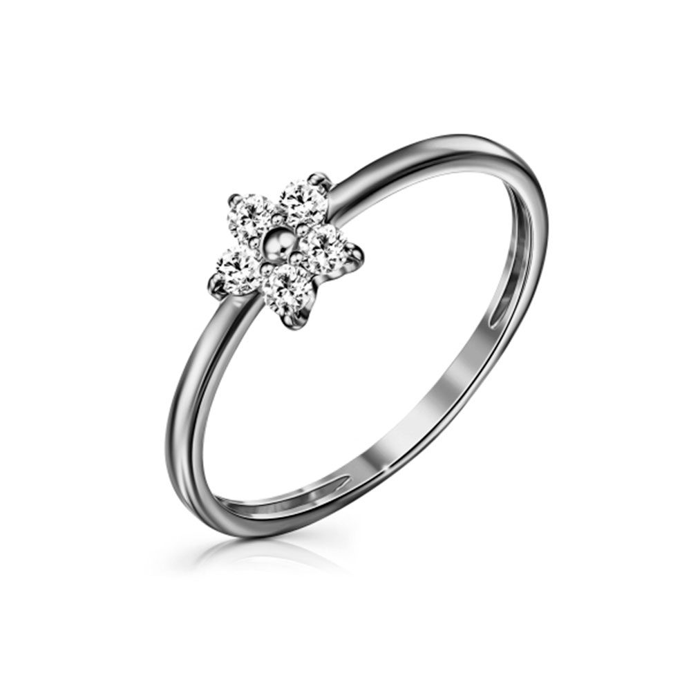 Inel din argint  cu pietre Cubic Zirconia Verde