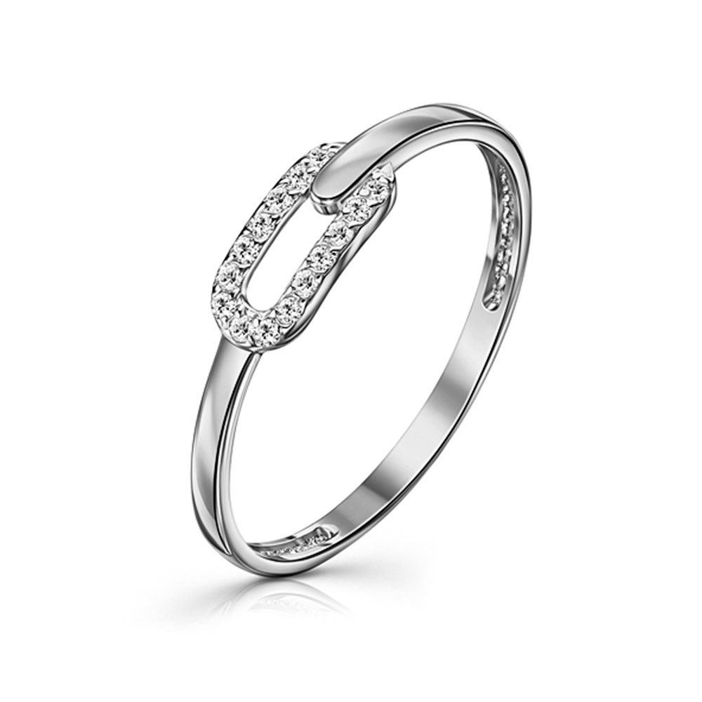 Inel din argint  cu pietre Cubic Zirconia Incolor
