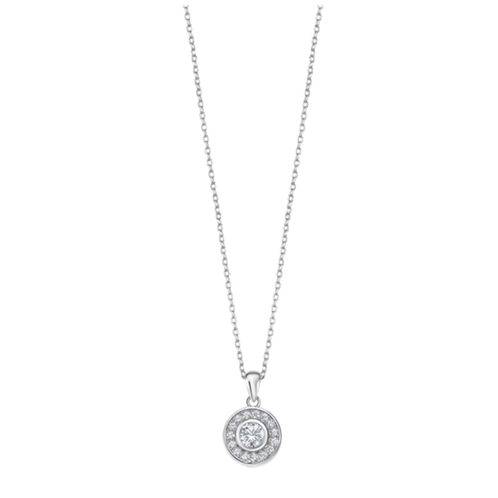 Colier din argint  cu pietre Cubic Zirconia Incolor
