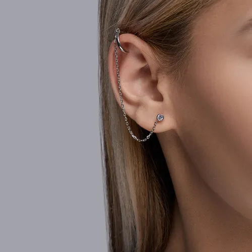Cercel din argint cu Cubic Zirconia Incolor