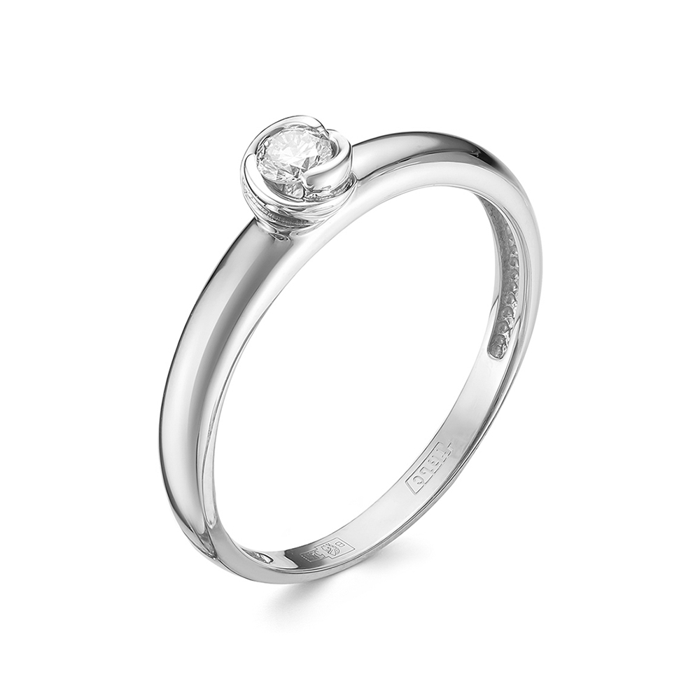 Inel din aur alb cu pietre Diamant