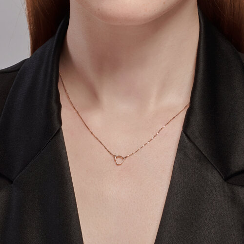 Colier din aur roșu fără pietre