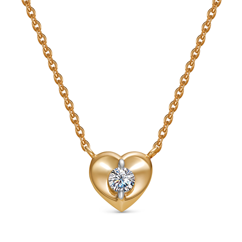 Колье из красного золота с камнями Бриллиант