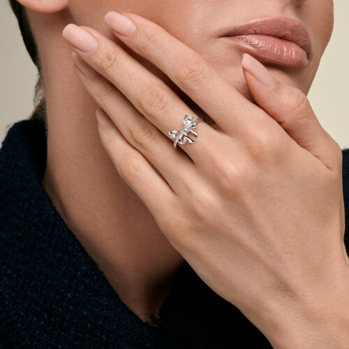 Inel din argint  cu pietre Topaz albastru