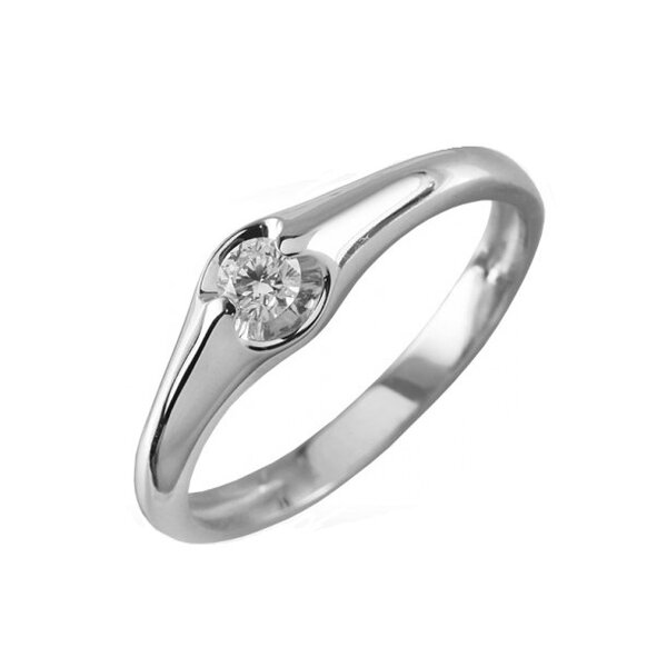 Inel din aur alb cu pietre Diamant