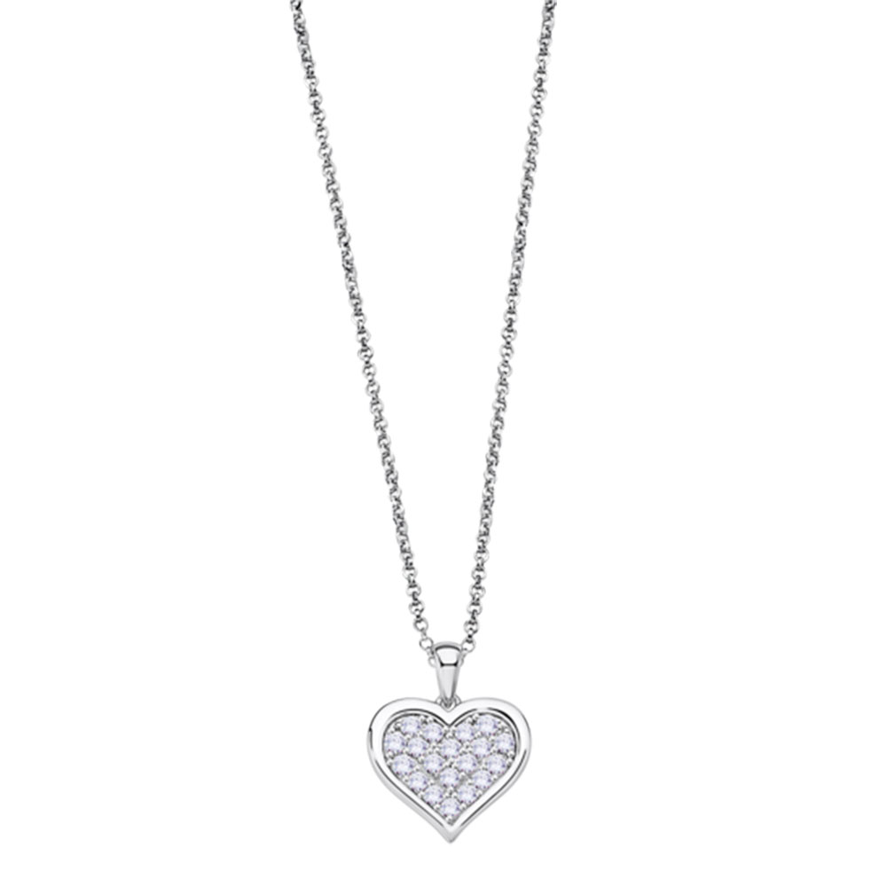 Colier din argint  cu pietre Cubic Zirconia Incolor