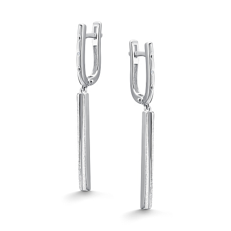 Серьги Длинные из серебра с камнями Бриллиант