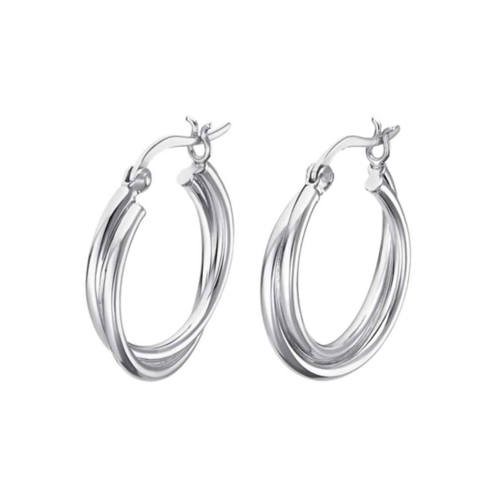 Серьги Конго из серебра без камней