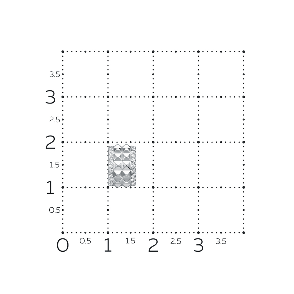 Подвеска из белого золота с камнями Бриллиант