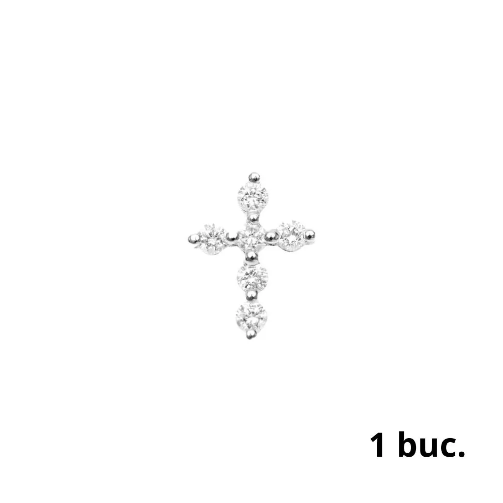 Cercel din aur alb cu Diamant