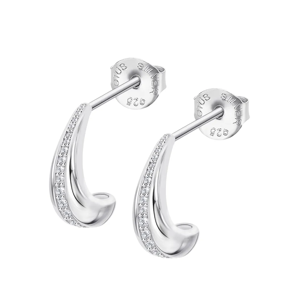 Cercei Pusete din argint cu Cubic Zirconia Incolor