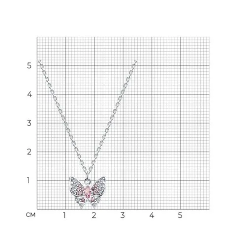 Colier din argint cu Cubic Zirconia Incolor, Cubic Zirconia Roz