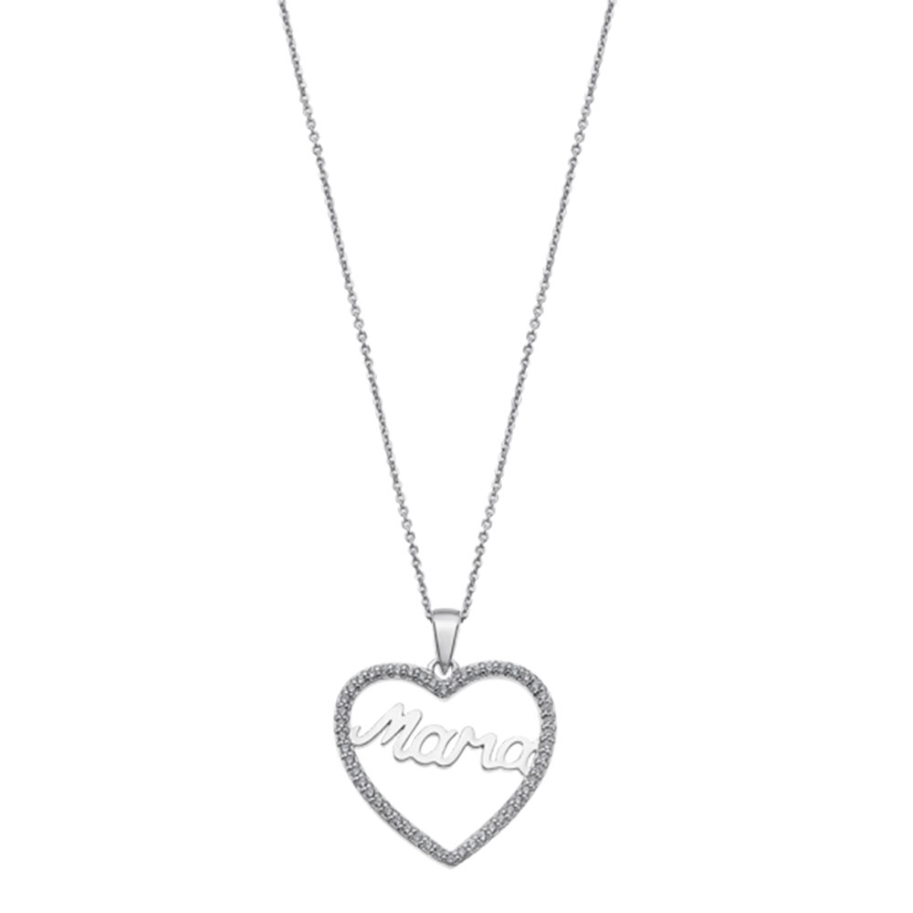Colier din argint  cu pietre Cubic Zirconia Incolor