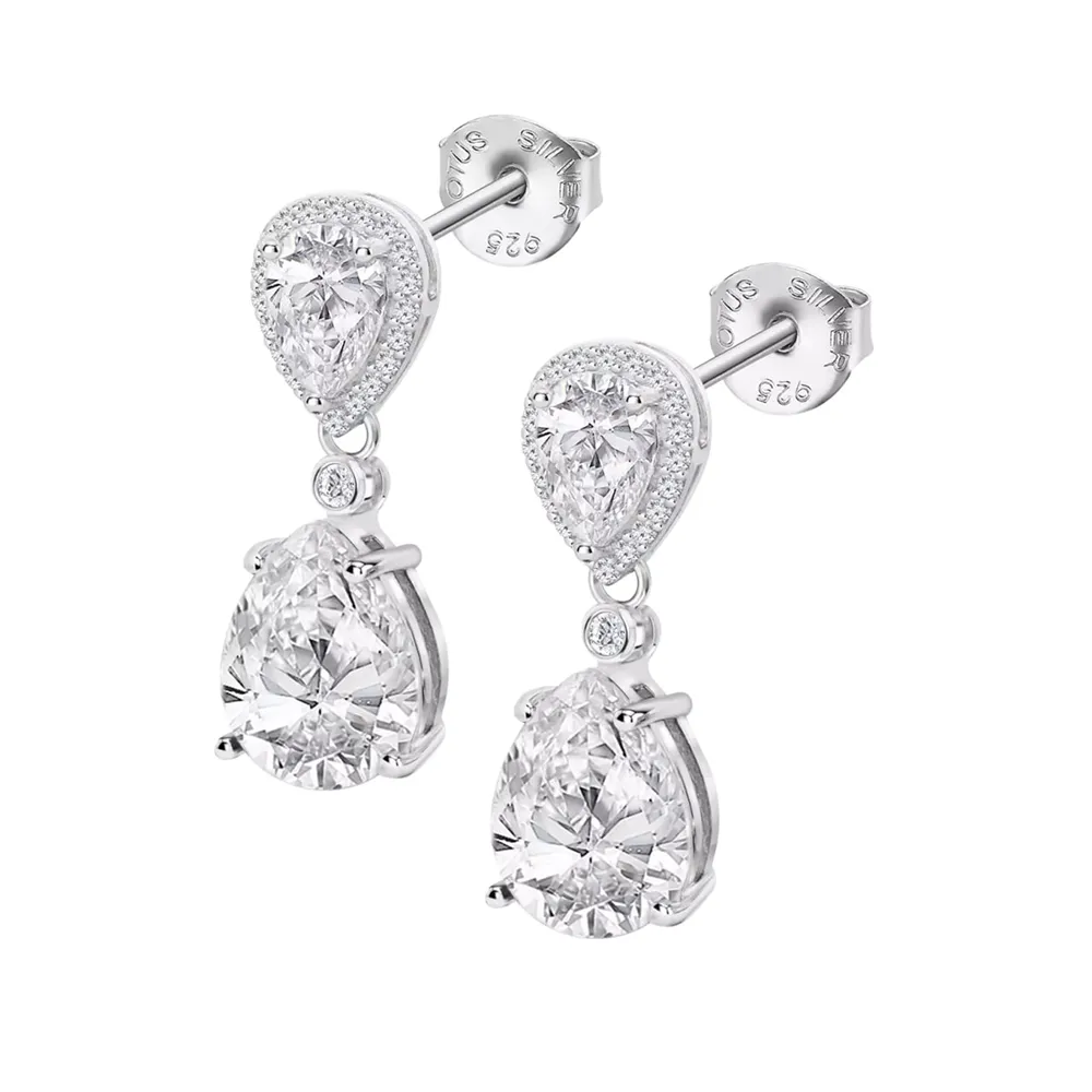 Cercei Pusete din argint cu Cubic Zirconia Incolor