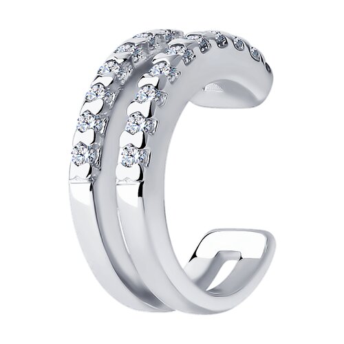 Cercel din argint  cu pietre Cubic Zirconia Incolor