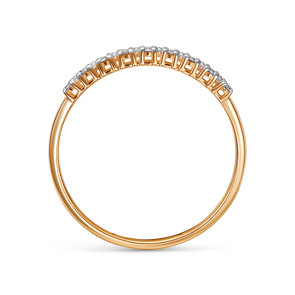 Inel din aur roșu cu pietre Diamant