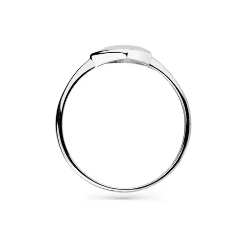 Inel din aur alb cu Cubic Zirconia Incolor