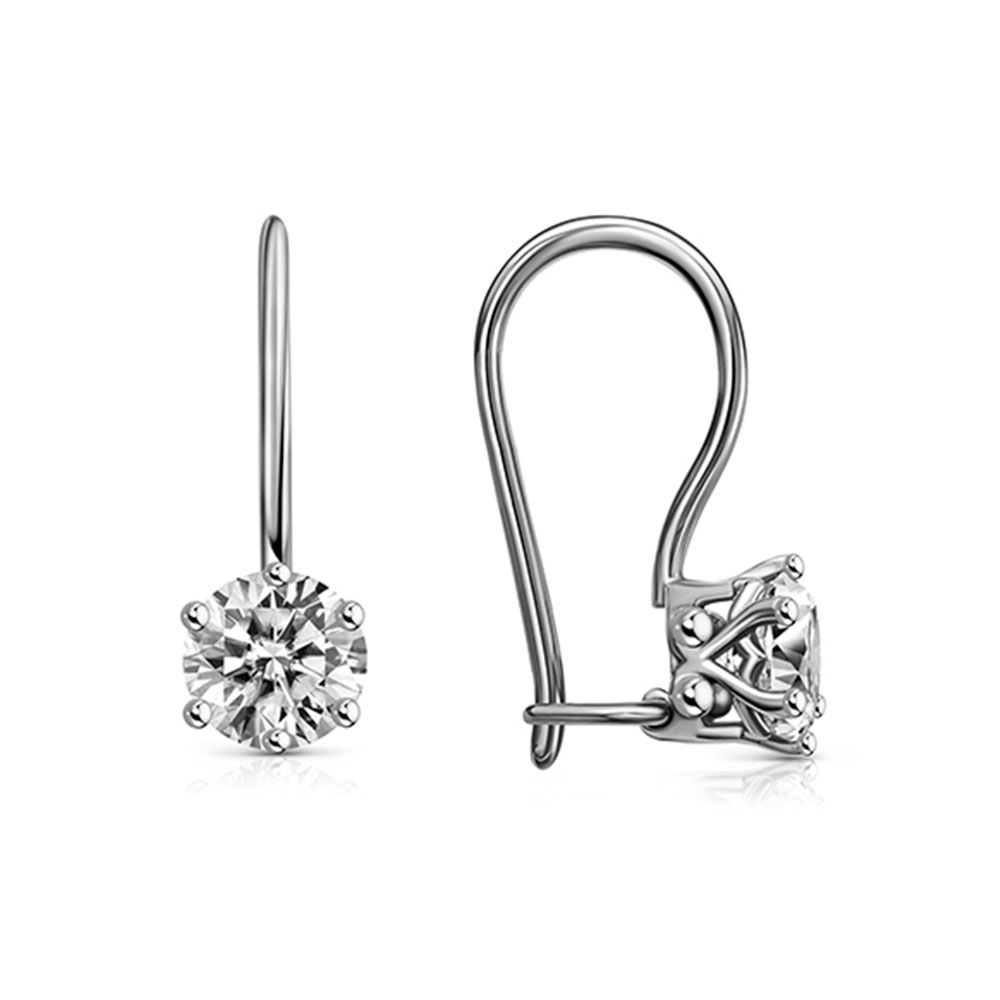 Cercei p-u copii din argint  cu pietre Cubic Zirconia Incolor