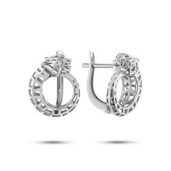 Серьги из серебра без камней