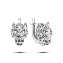 Серьги из серебра без камней