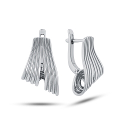 Серьги из серебра без камней