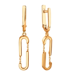 Cercei Suspendați din aur roșu fără pietre