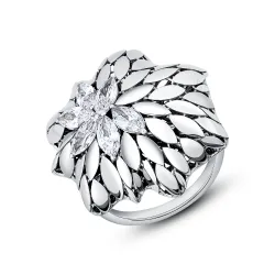 Inel din argint cu Cubic Zirconia Incolor